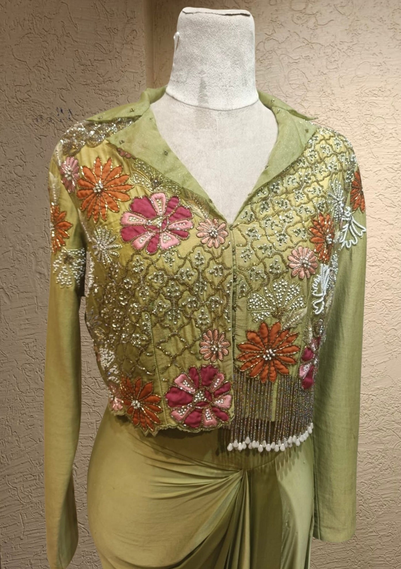 SALE- KIMAYA GREEN JACKET SET