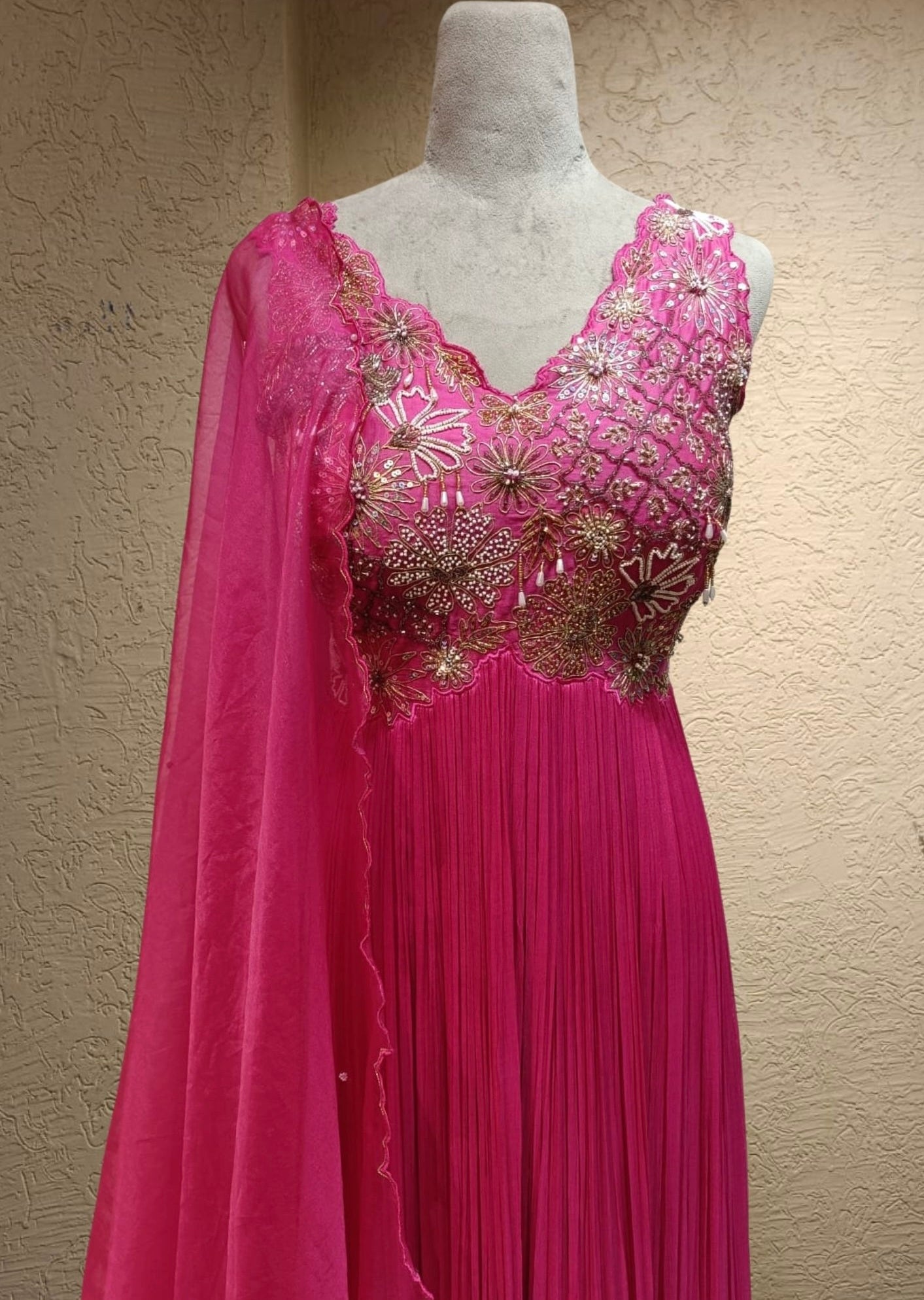 SALE- PANKHURI HOT PINK SUIT SET