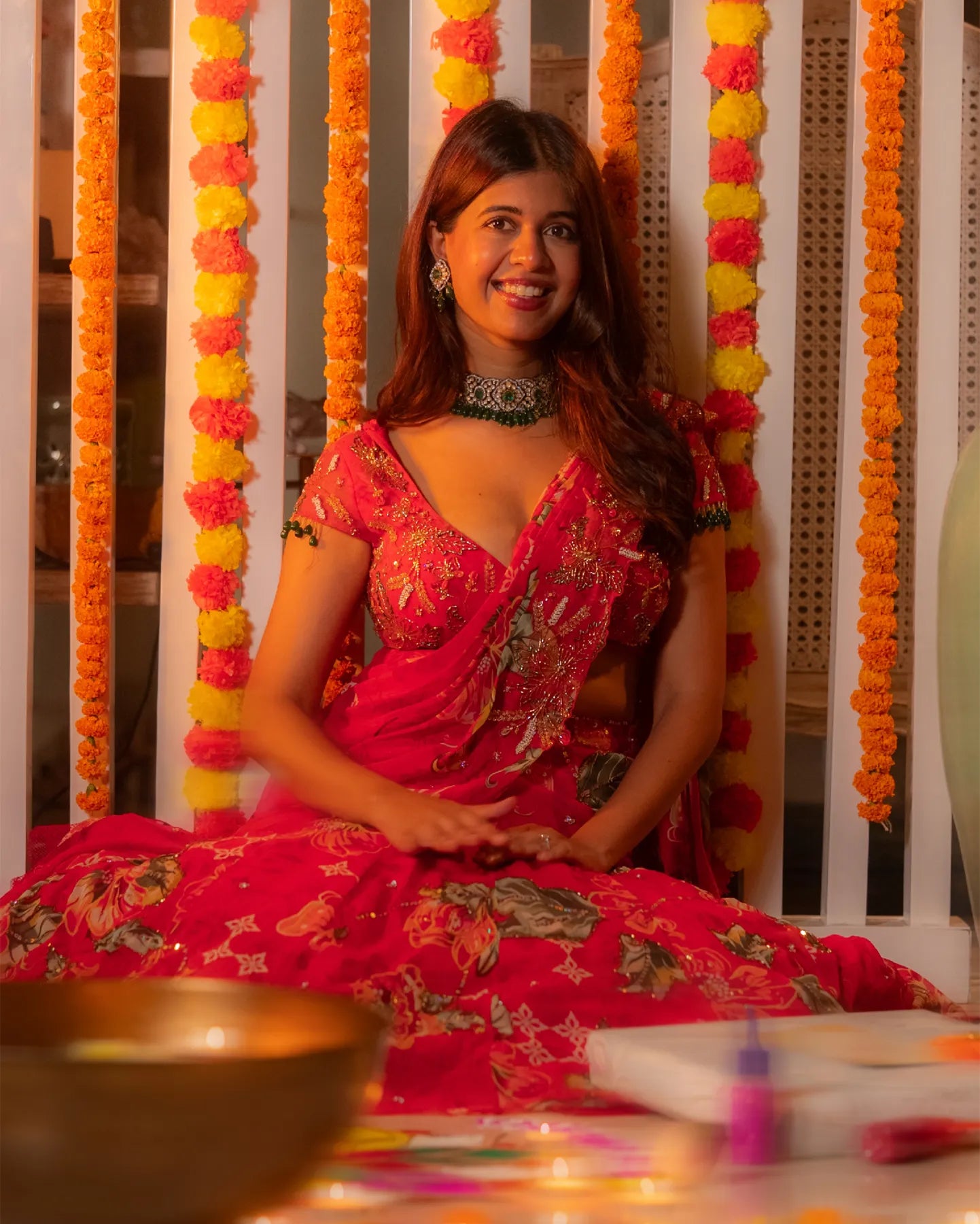 Sejal Kumar In Sindoori Gul Saree