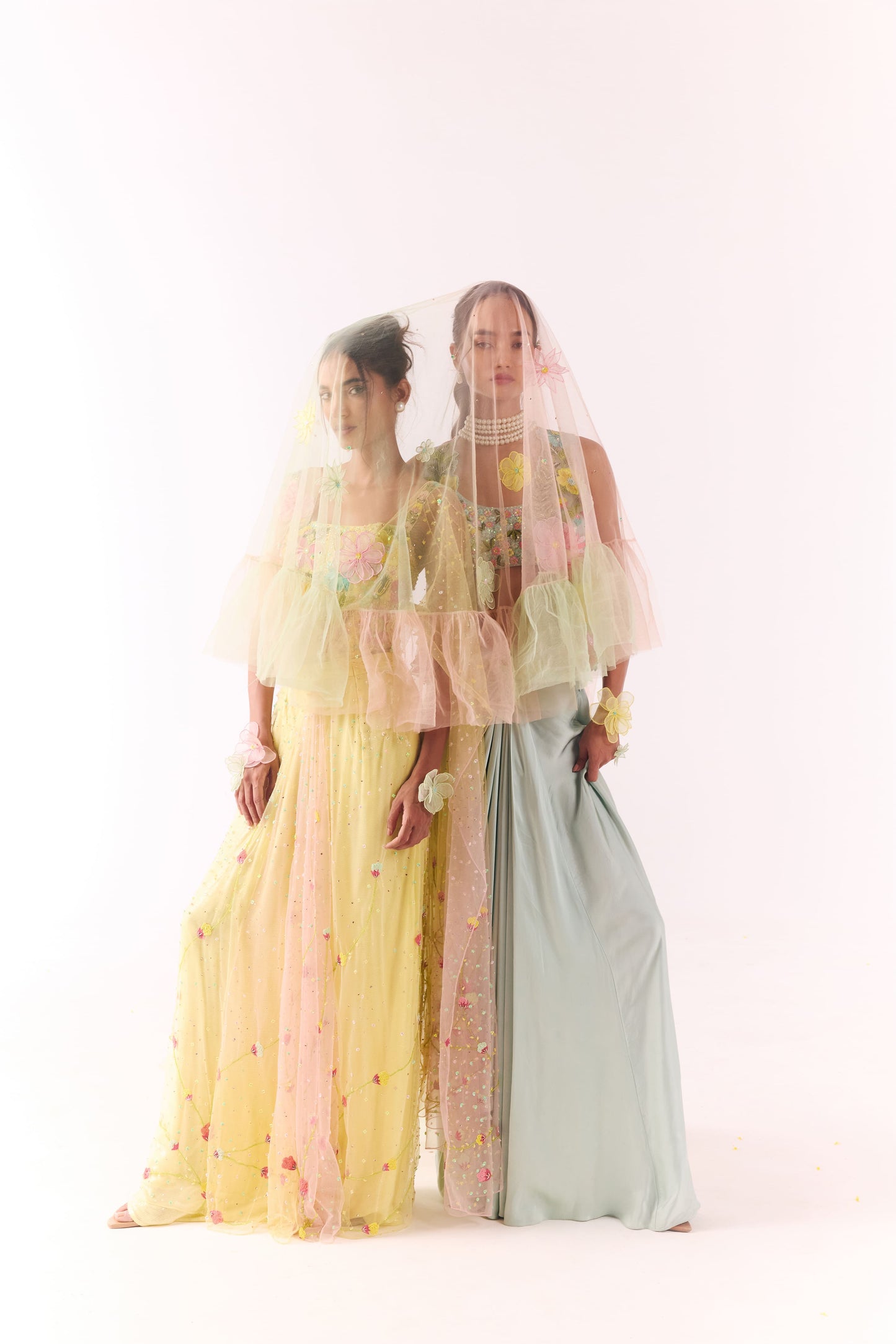 Sky Drizzle Jacket and Skirt Sets