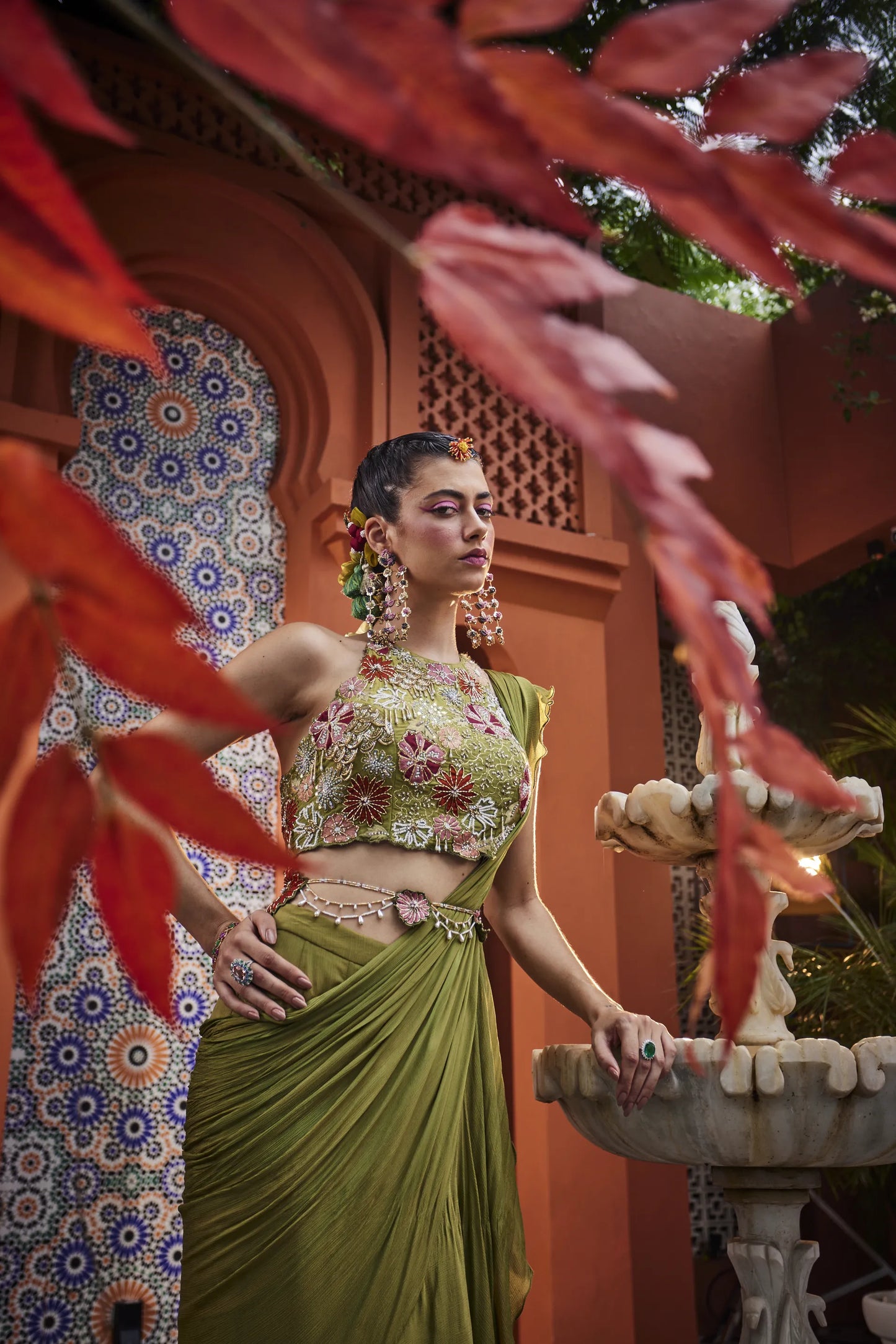 Mandira Pre Draped Saree Set