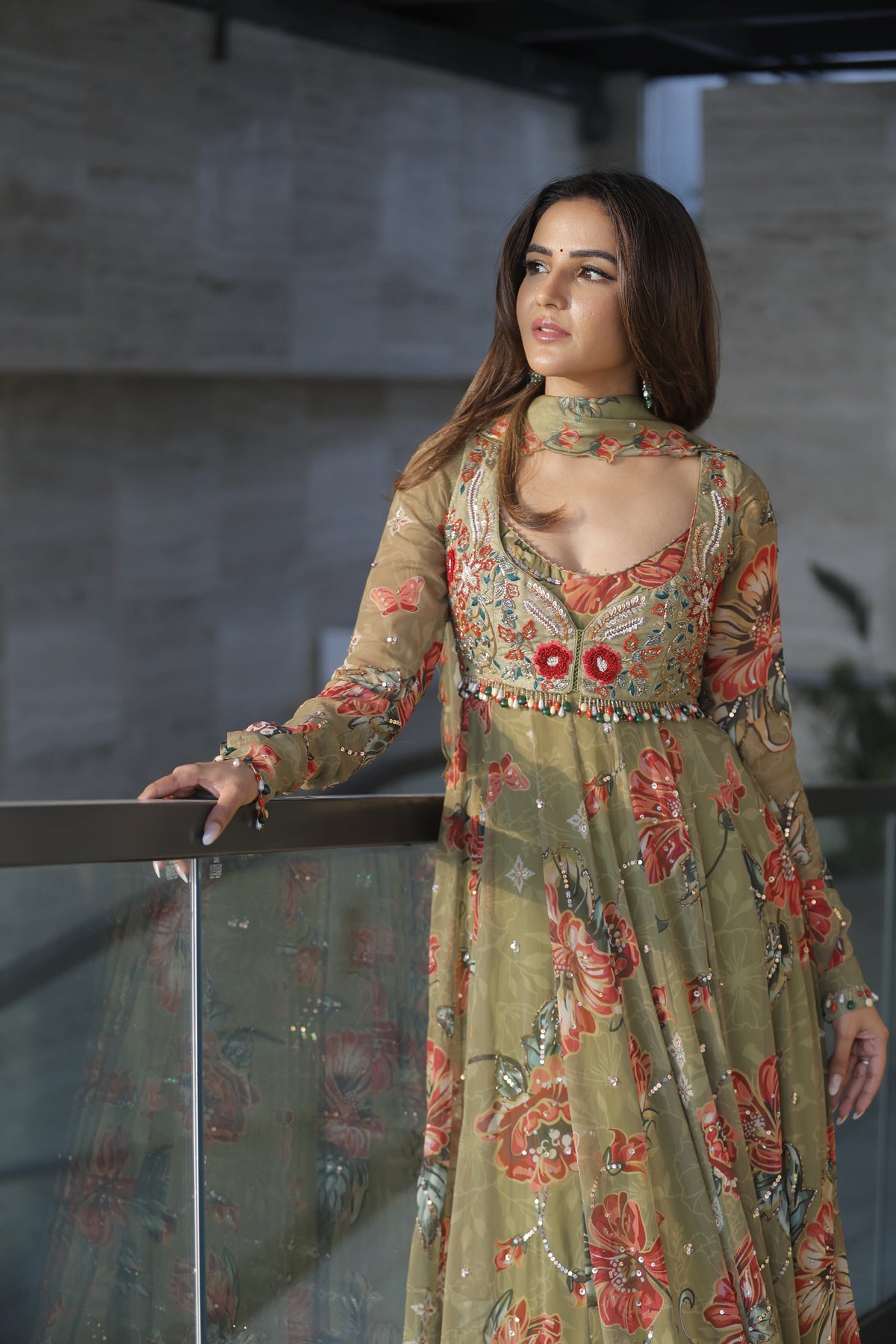 JASMIN BHASIN IN BOHO BEGUM ANARKALI SET