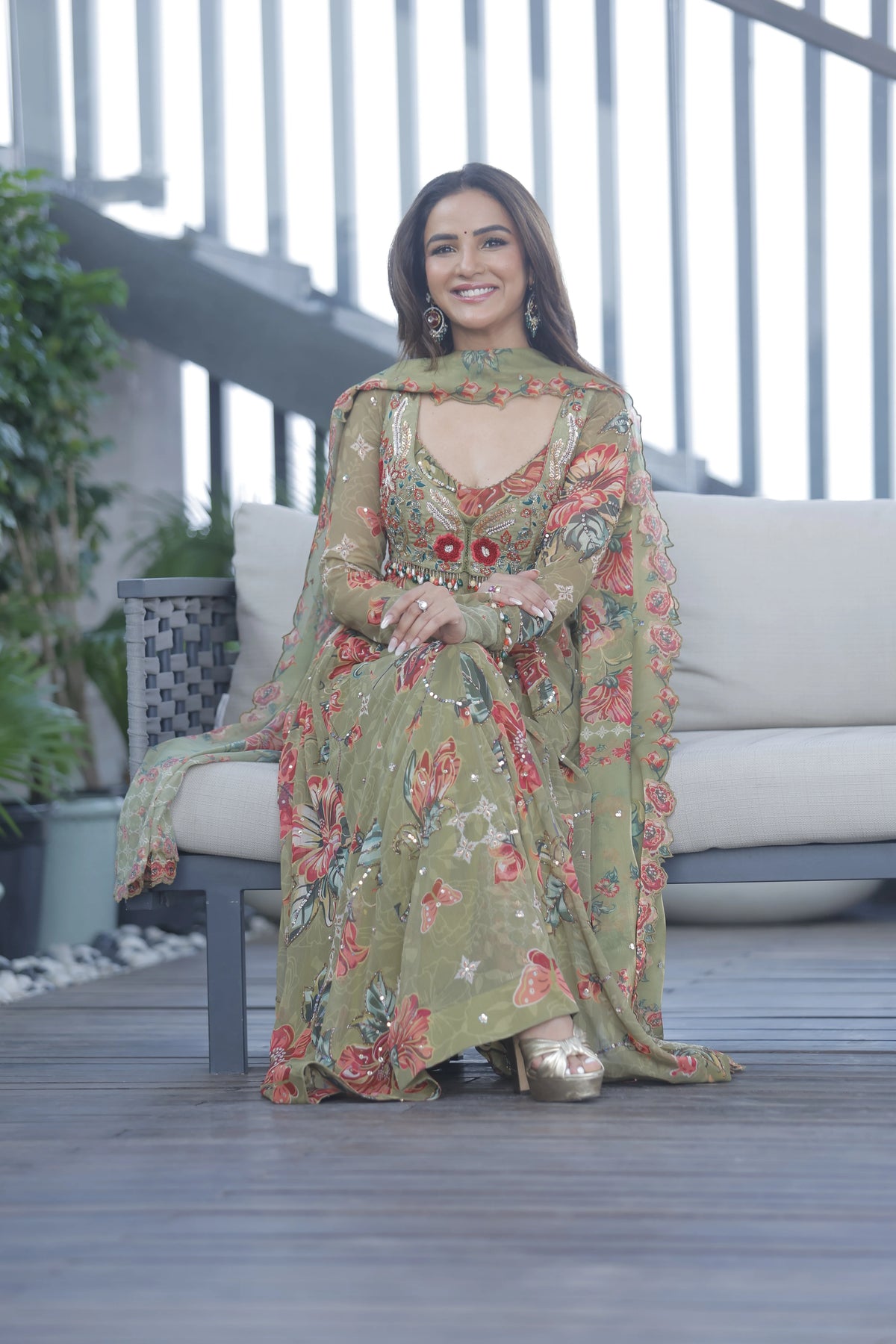 JASMIN BHASIN IN BOHO BEGUM ANARKALI SET