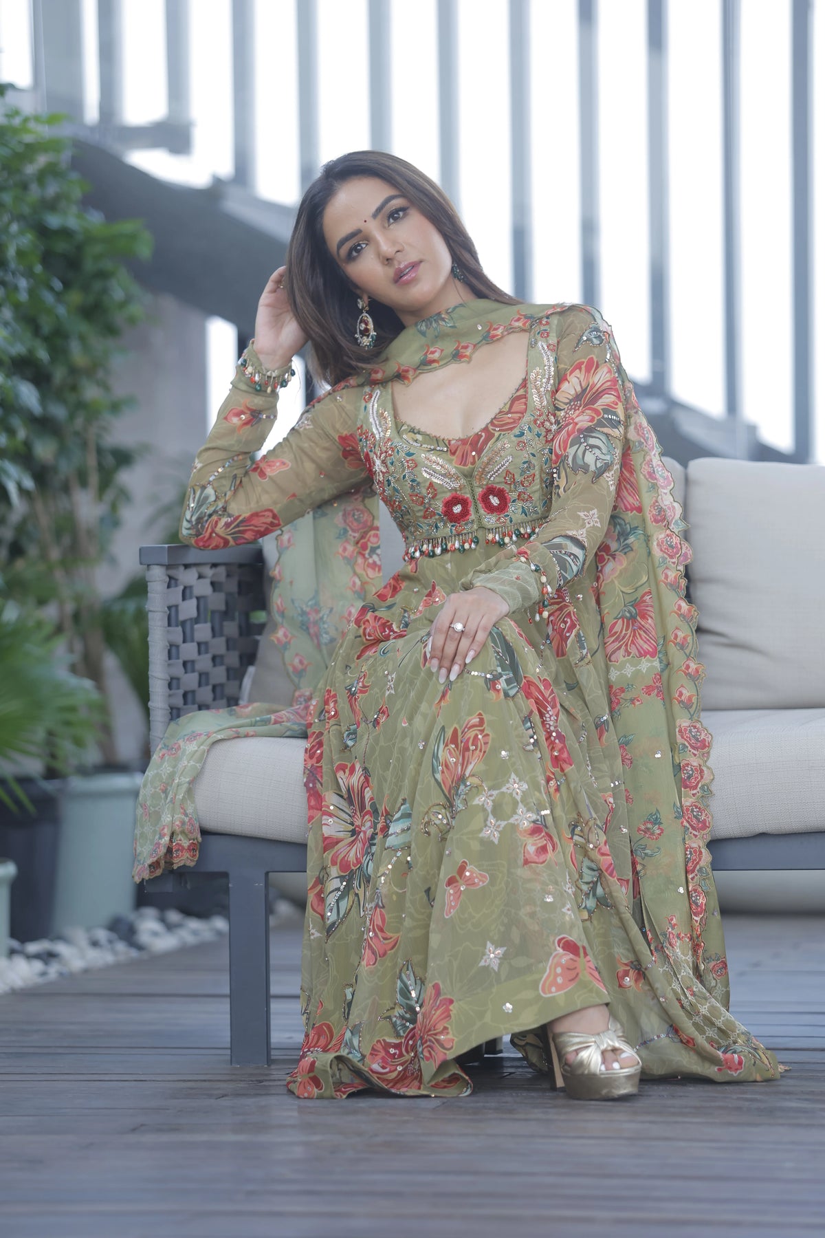 JASMIN BHASIN IN BOHO BEGUM ANARKALI SET