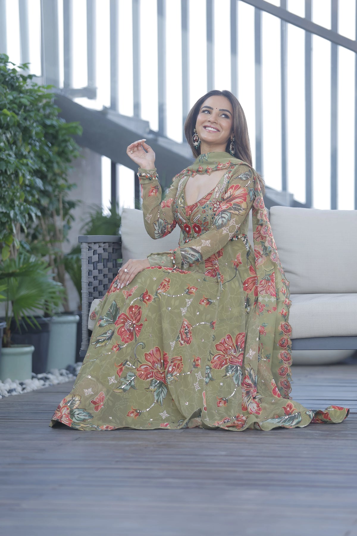 JASMIN BHASIN IN BOHO BEGUM ANARKALI SET