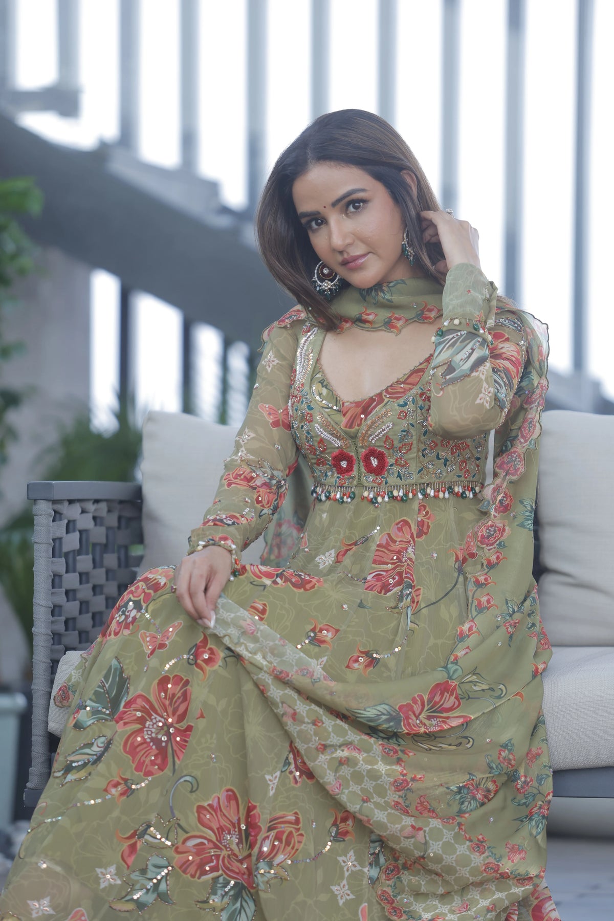 JASMIN BHASIN IN BOHO BEGUM ANARKALI SET