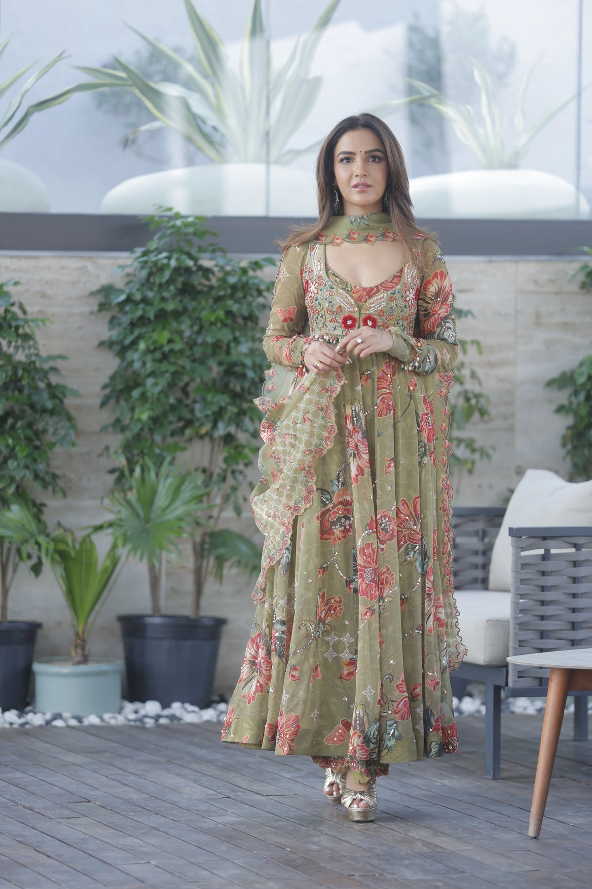 JASMIN BHASIN IN BOHO BEGUM ANARKALI SET