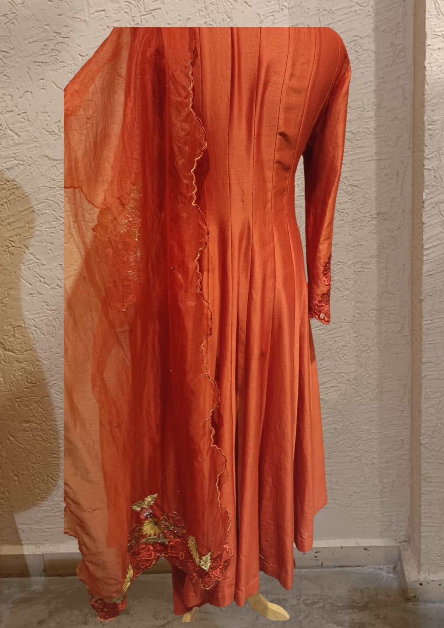 SALE- GULSHAN RUST ANGRAKHA SUIT SET