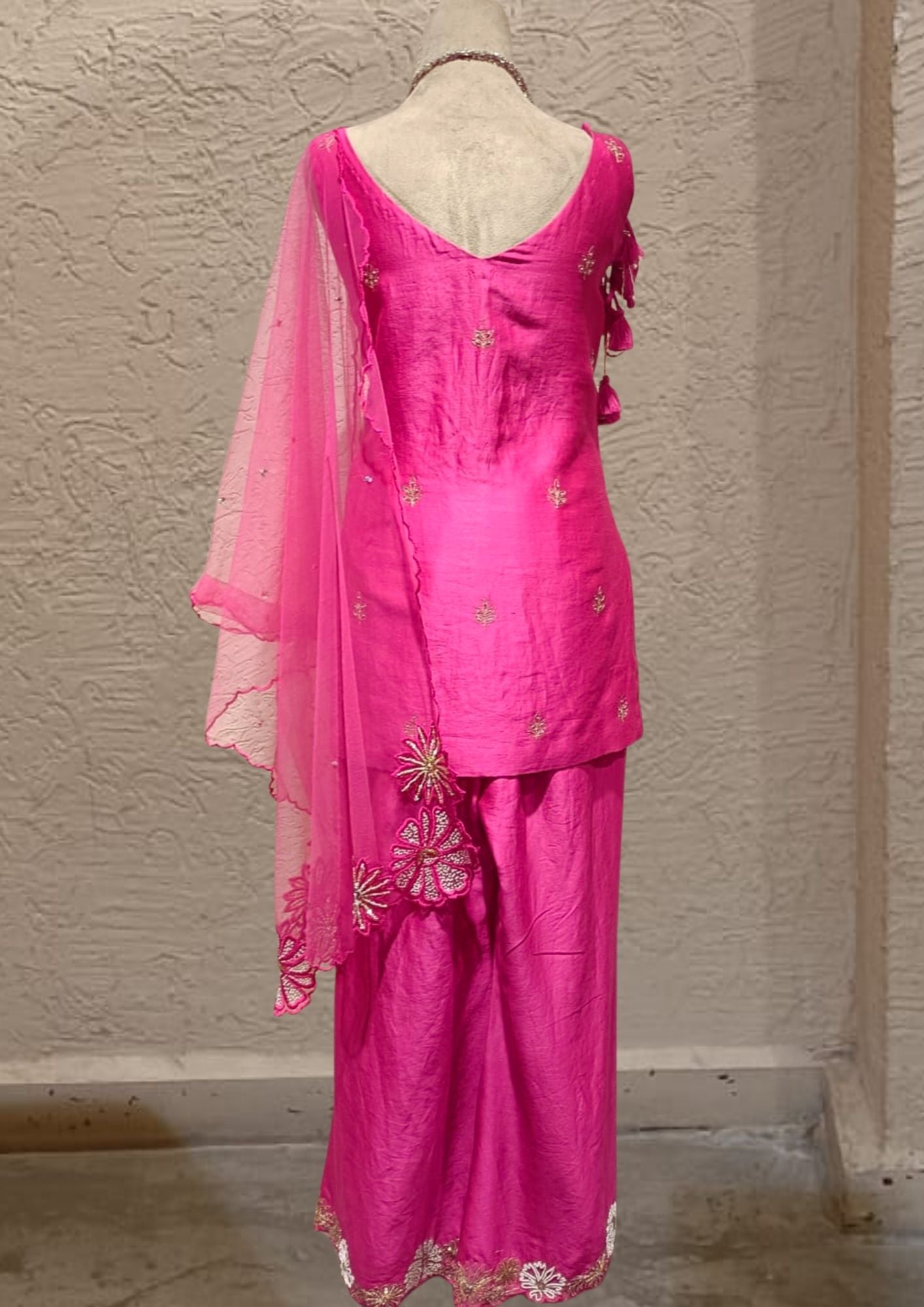 SALE- PARINEETA HOT PINK SUIT SET