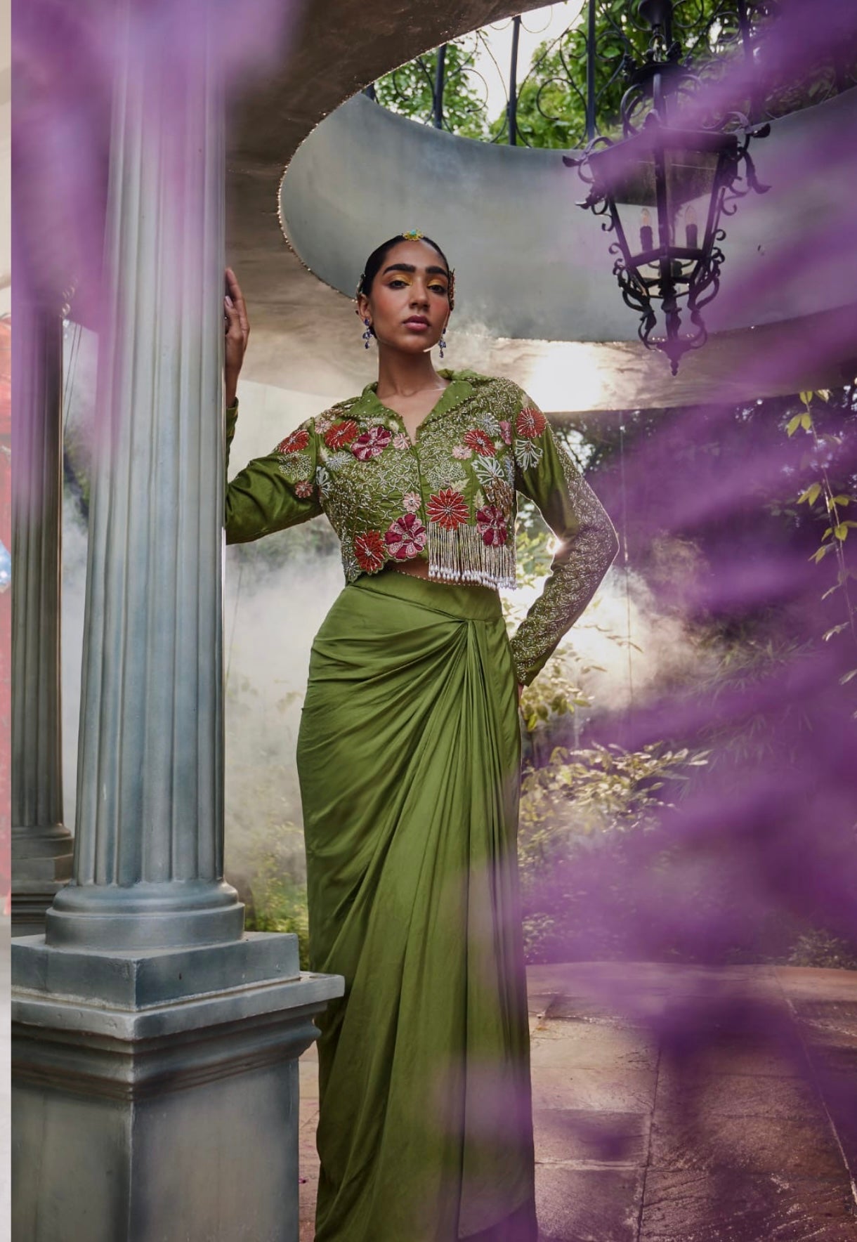 SALE- KIMAYA GREEN JACKET SET
