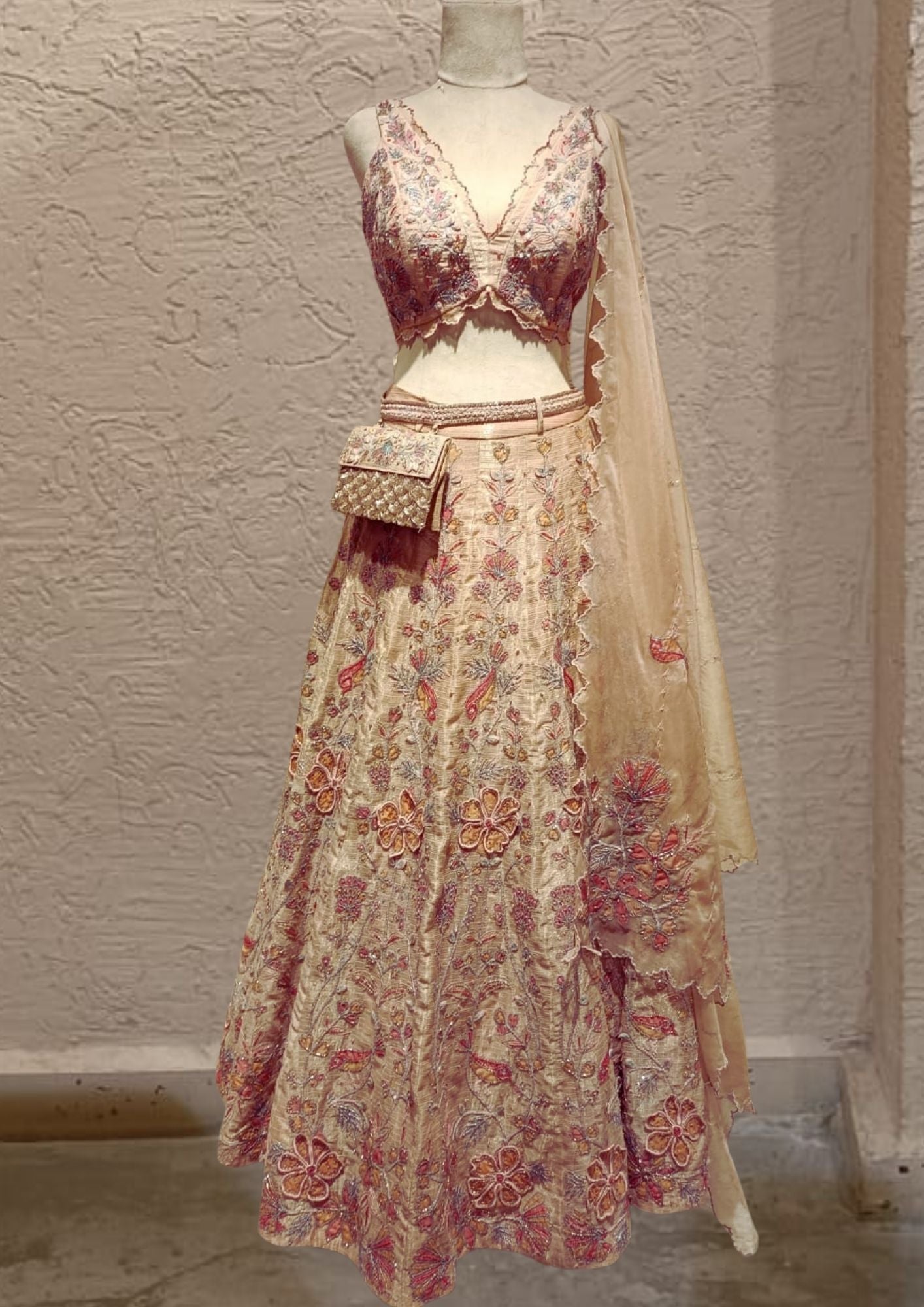 SALE- BLUSH GARDEN LEHENGA SET