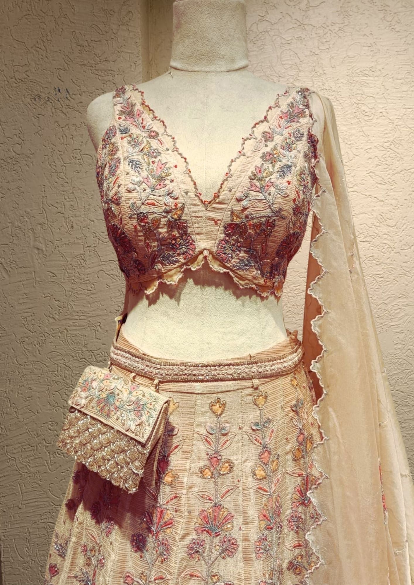 SALE- BLUSH GARDEN LEHENGA SET