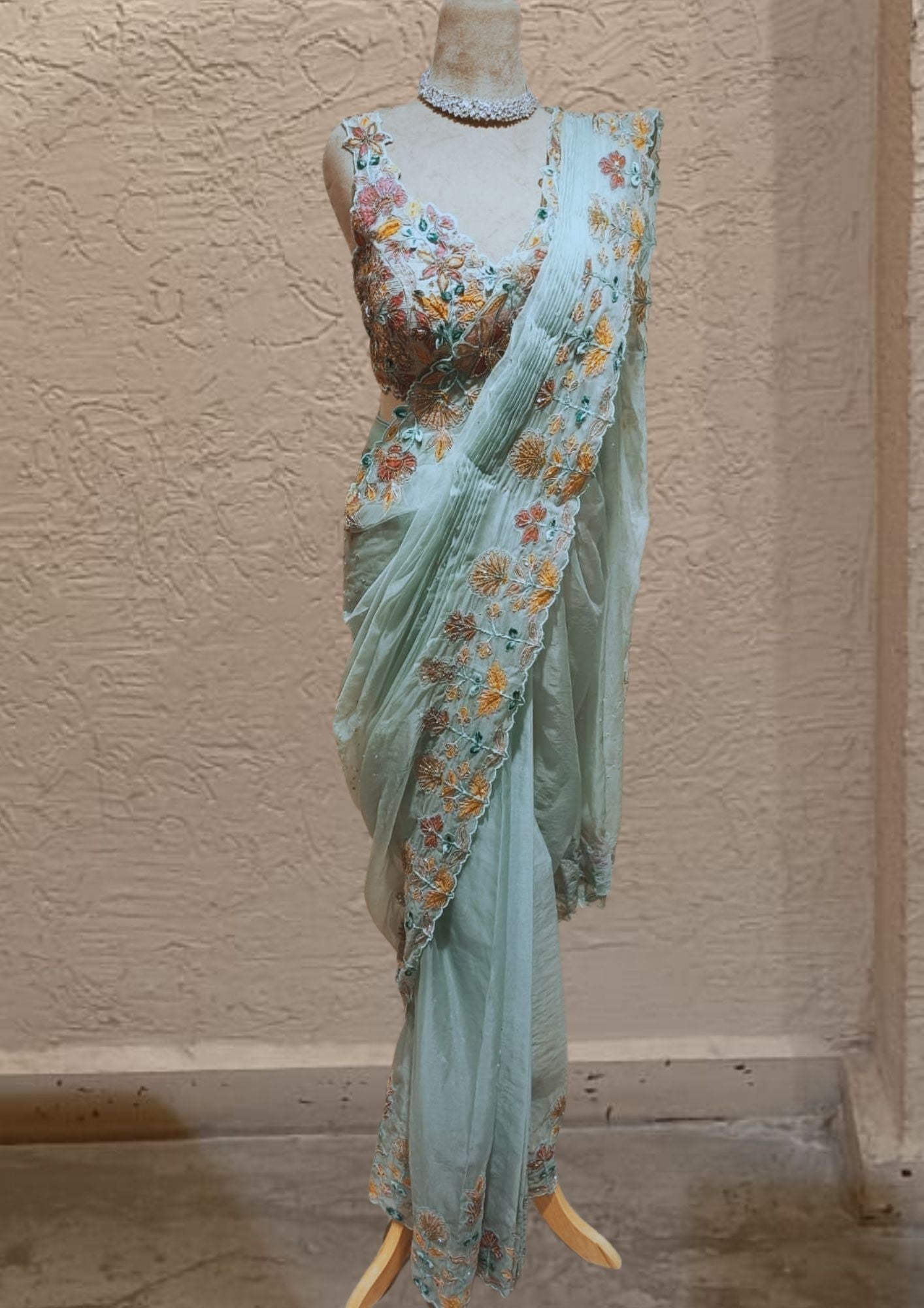 SALE- FAIRY GARDEN SAREE SET