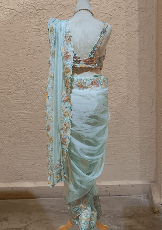 SALE- FAIRY GARDEN SAREE SET