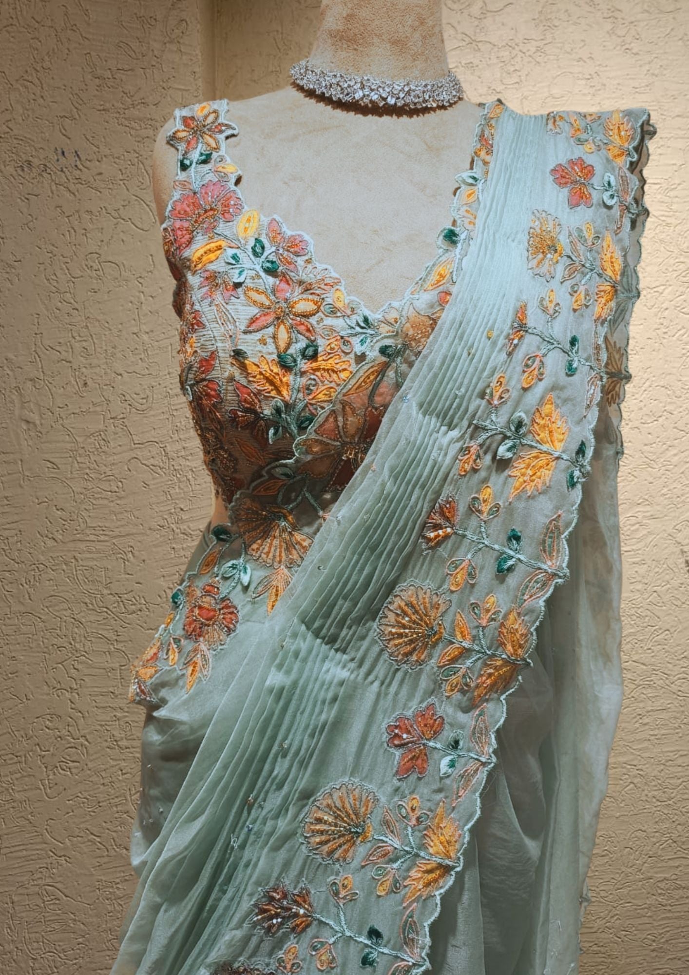 SALE- FAIRY GARDEN SAREE SET
