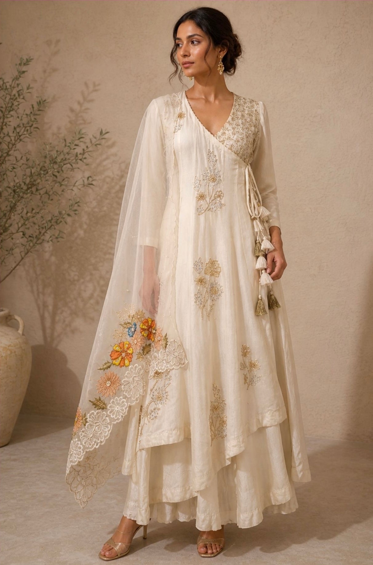 SALE- GULSHAN IVORY ANGRAKHA SET