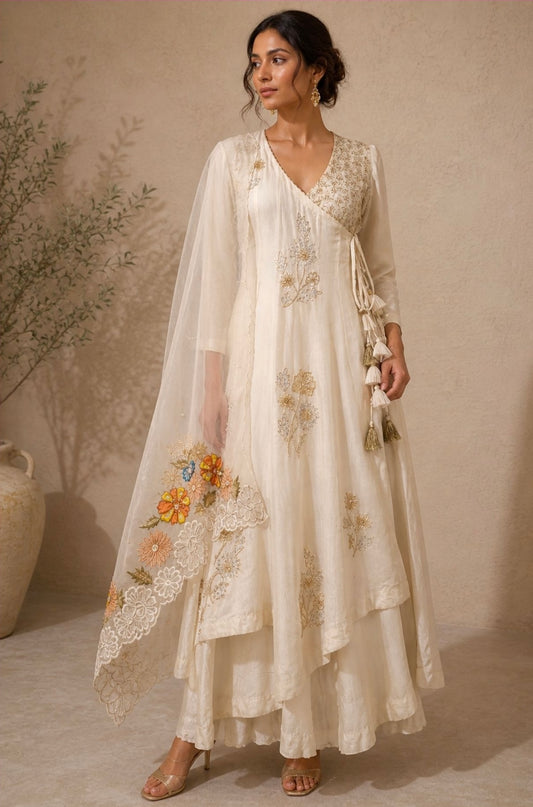 SALE- GULSHAN IVORY ANGRAKHA SET