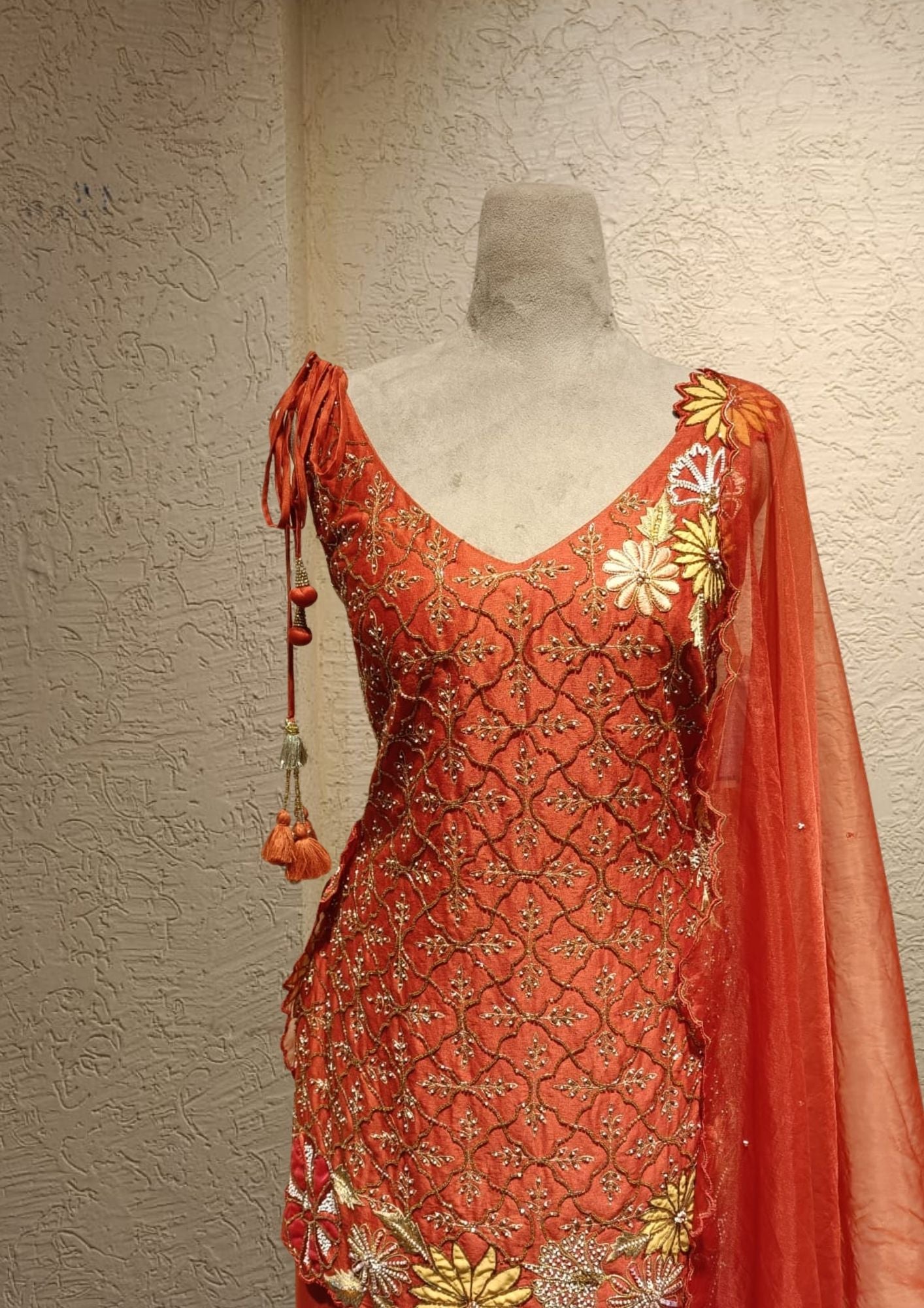 SALE- PARINEETA RUST SUIT SET