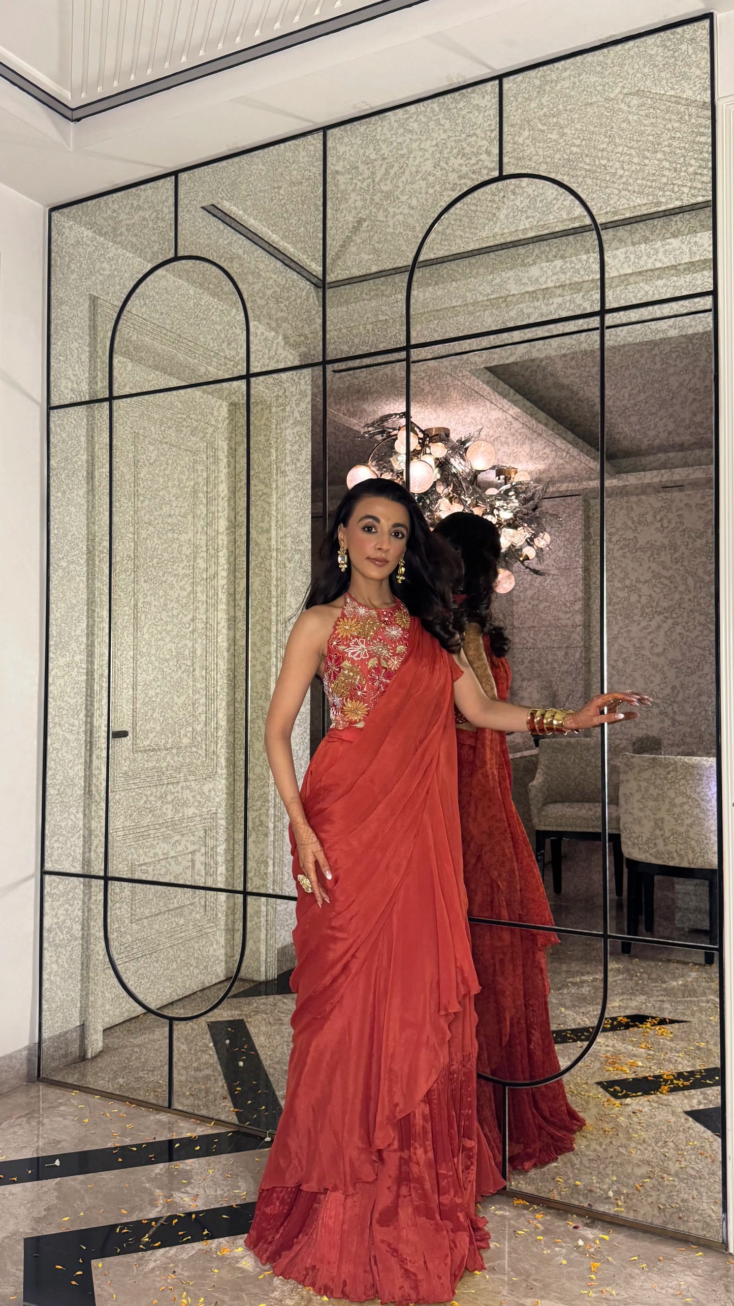 Mehak Jain In Mandira Draped Saree Set