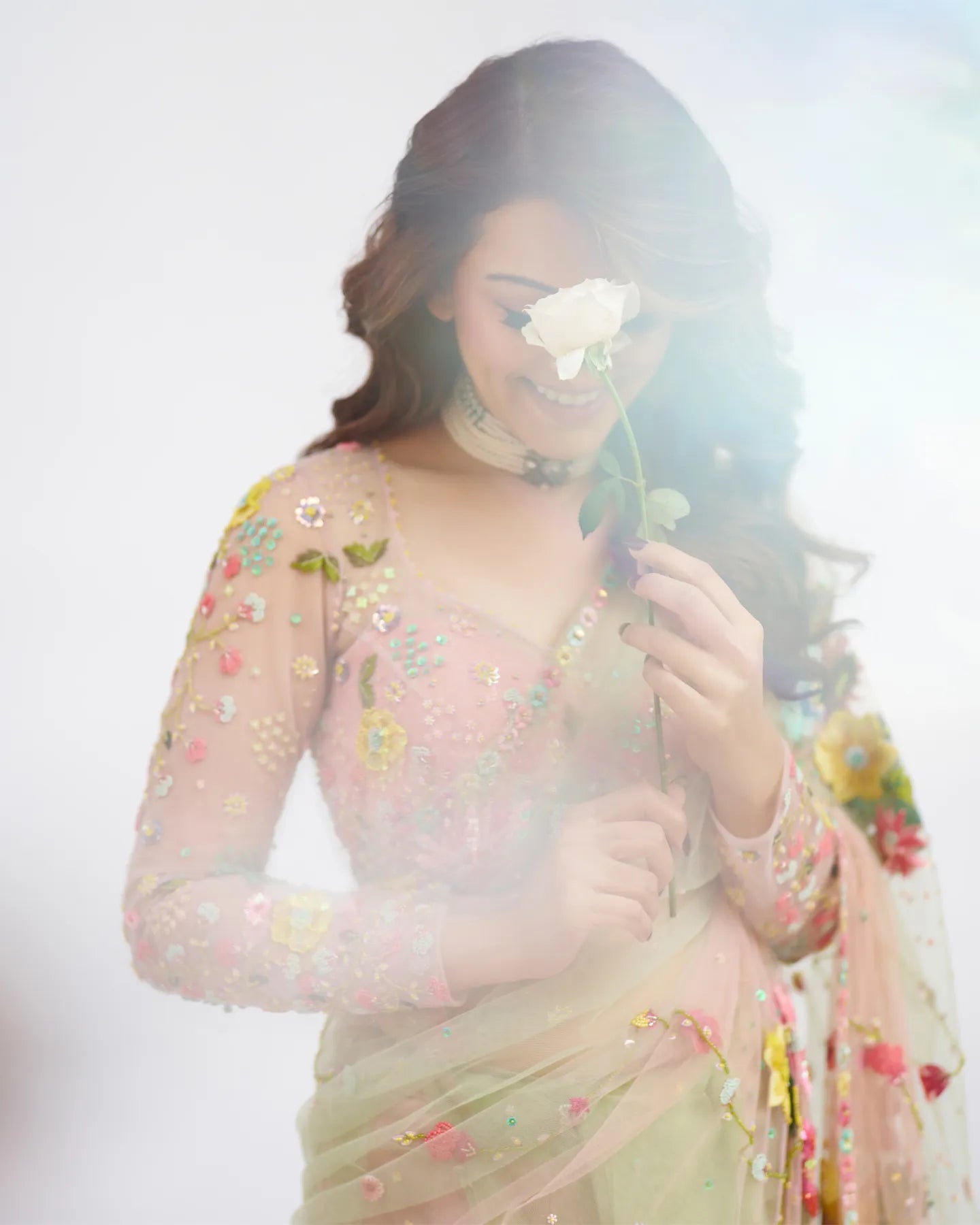 Hansika Motwani In Rose Garden Saree