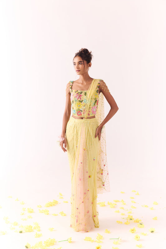 Sunset Whisper Drapped Saree
