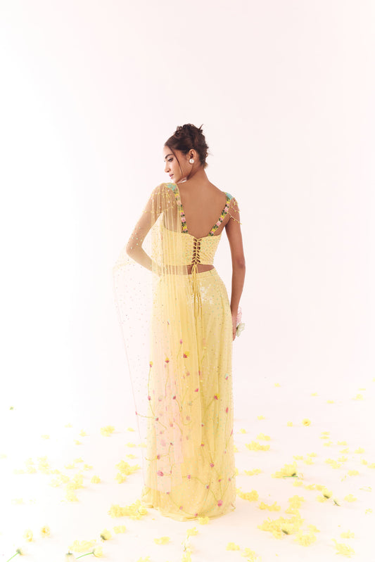 Sunset Whisper Drapped Saree