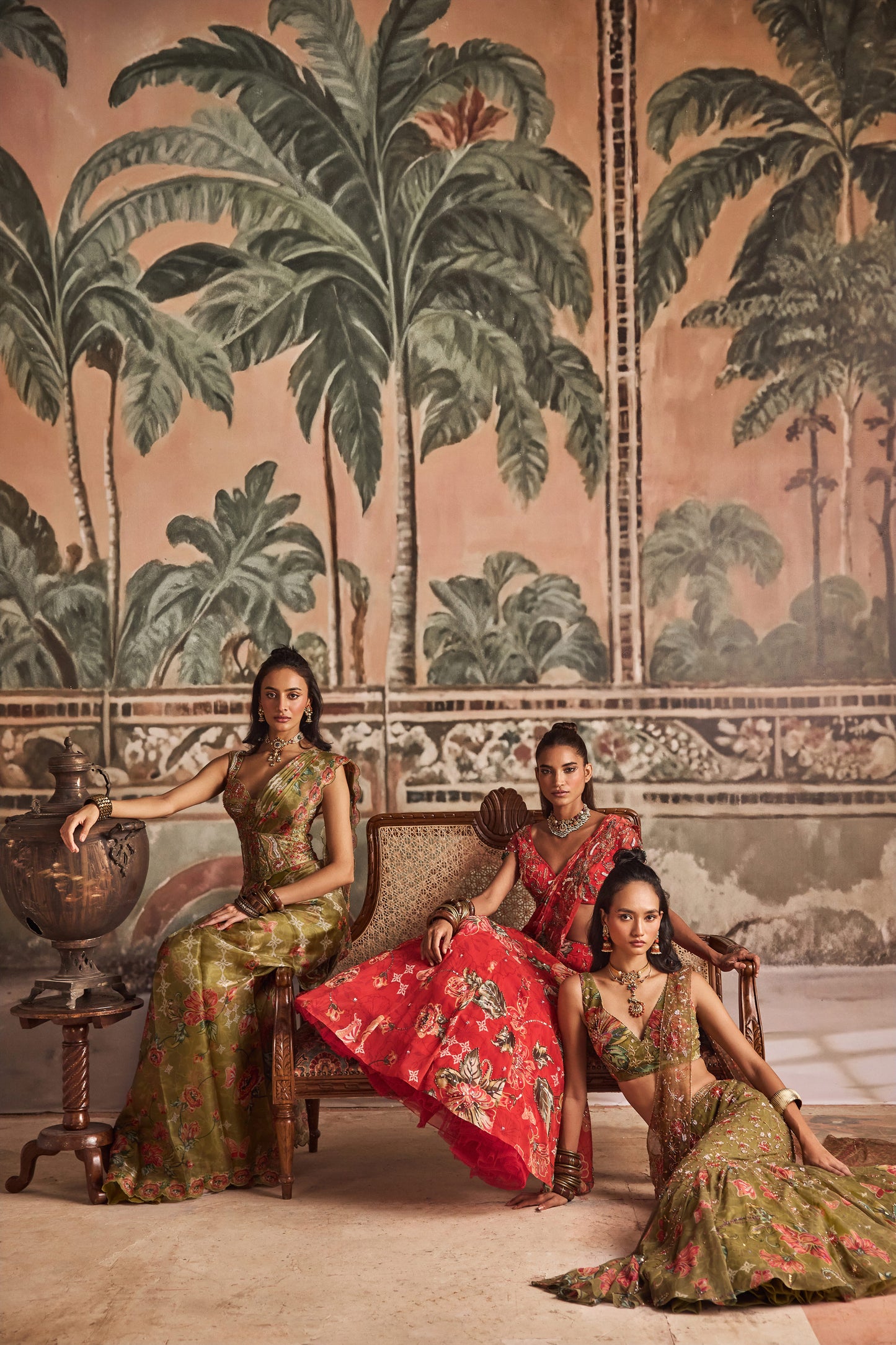Baagi Jugni Drapped Saree Set