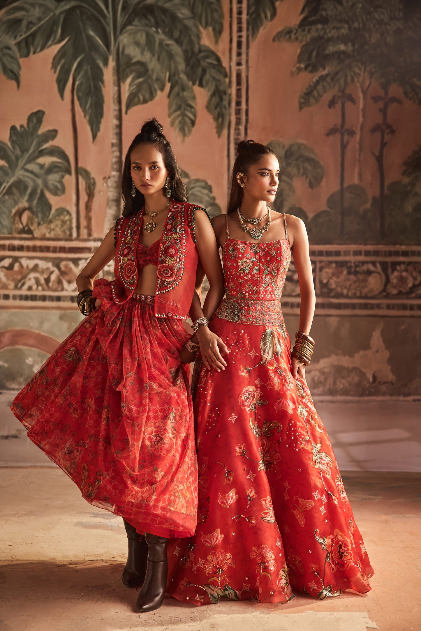Mirchi Madam Jacket And Skirt Set