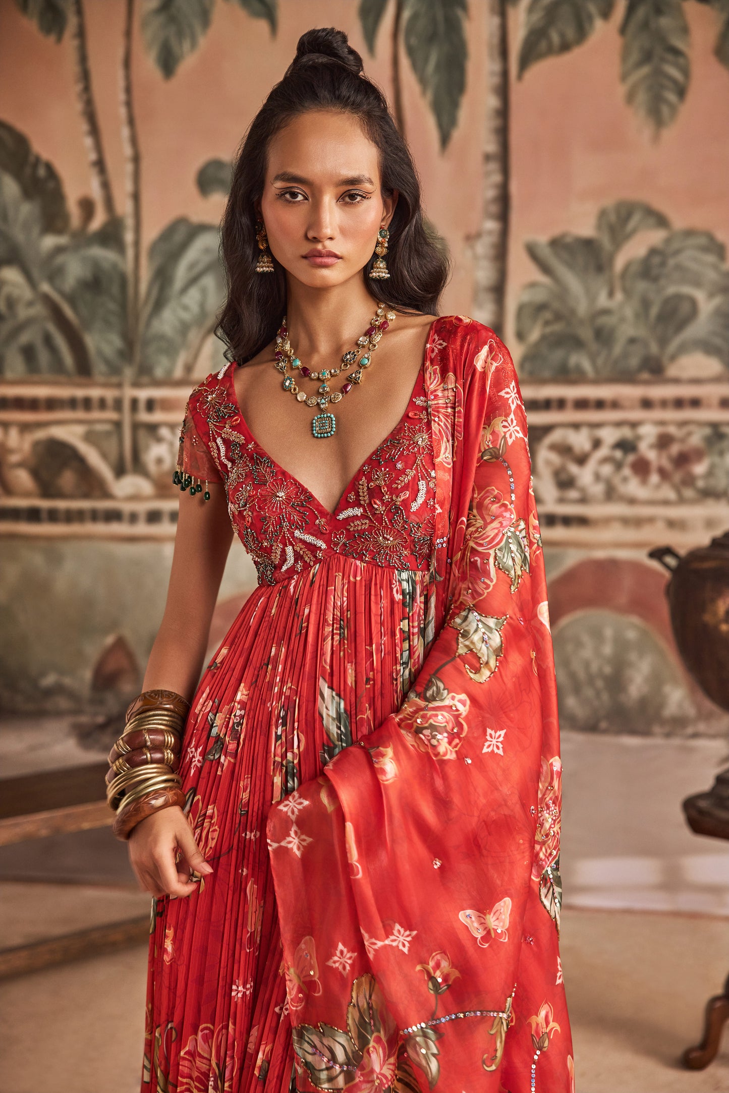 Guddi Gulabi Anarkali Set