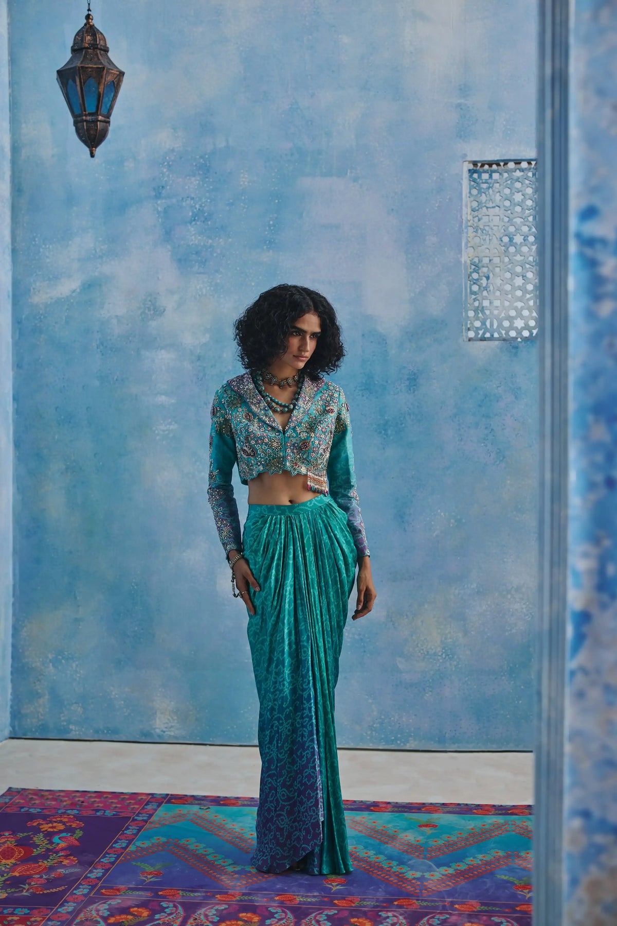 NAZRANA DRAPED SKIRT AND JACKET