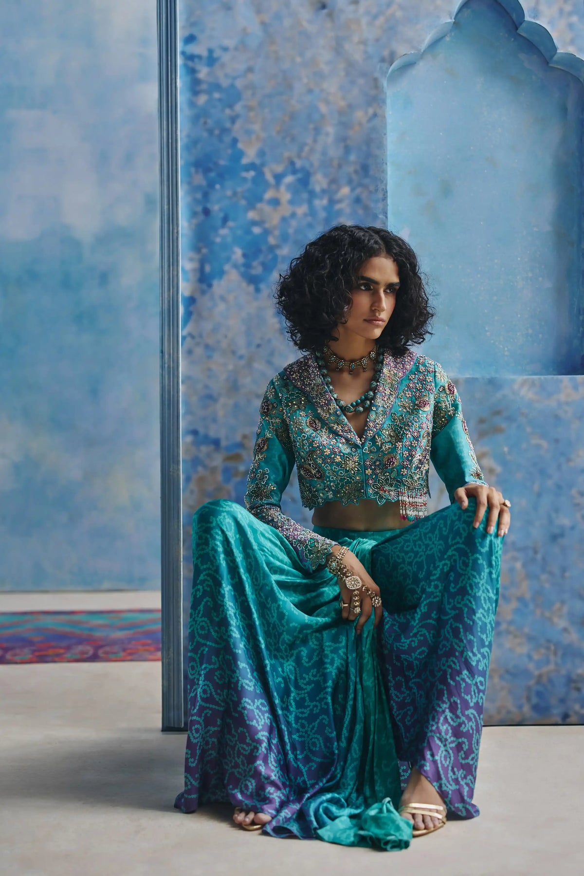 NAZRANA DRAPED SKIRT AND JACKET