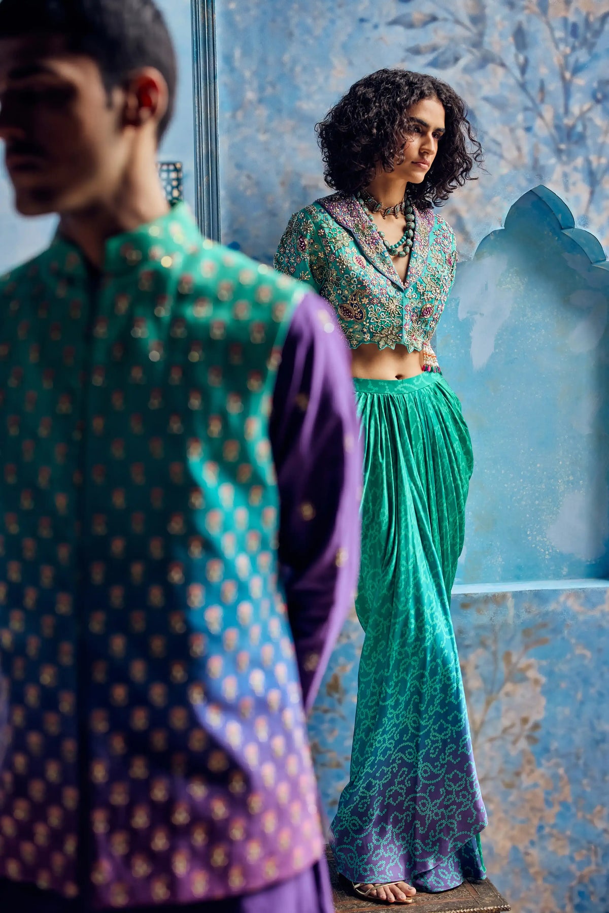 NAZRANA DRAPED SKIRT AND JACKET