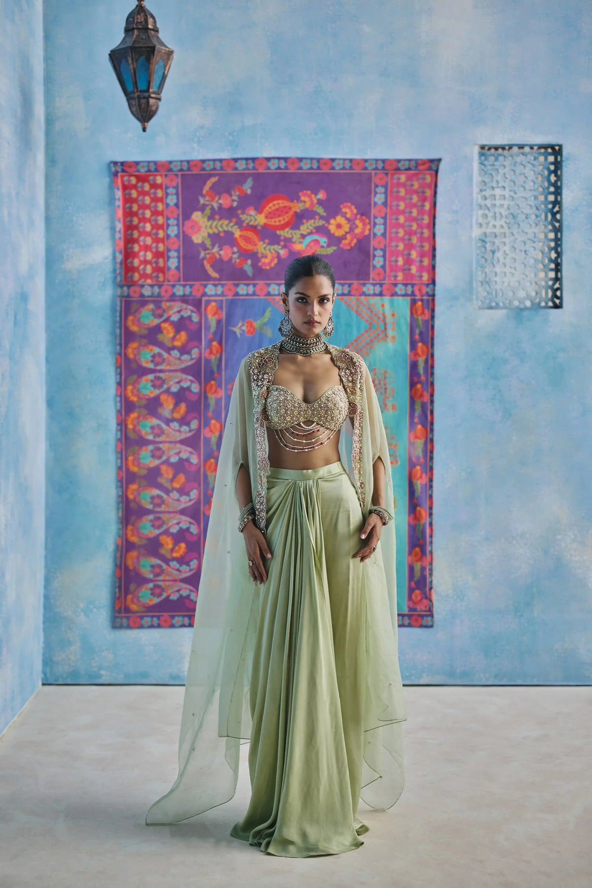 KANAN DRAPED SKIRT SET
