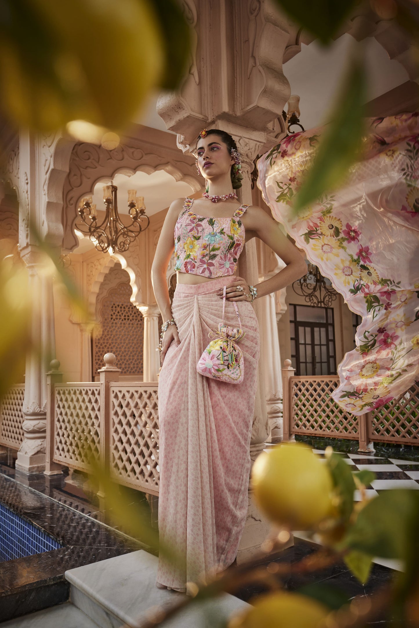 Pink Lemonade Corset and Skirt Set