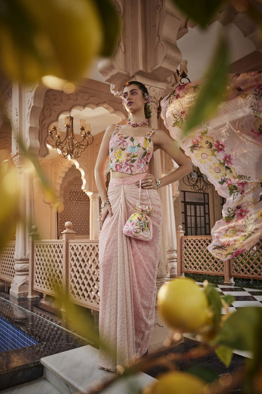 Pink Lemonade Corset and Skirt Set