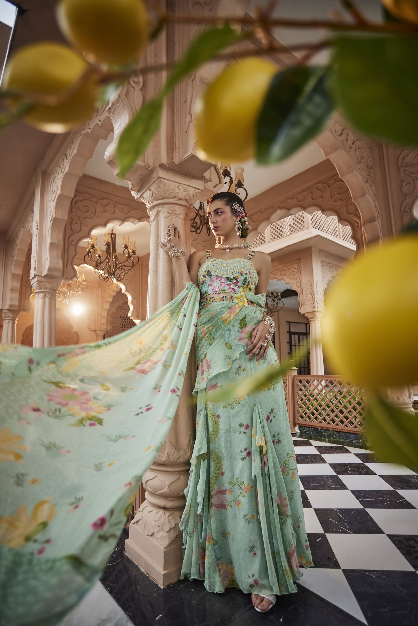 Mint muse Draped Saree