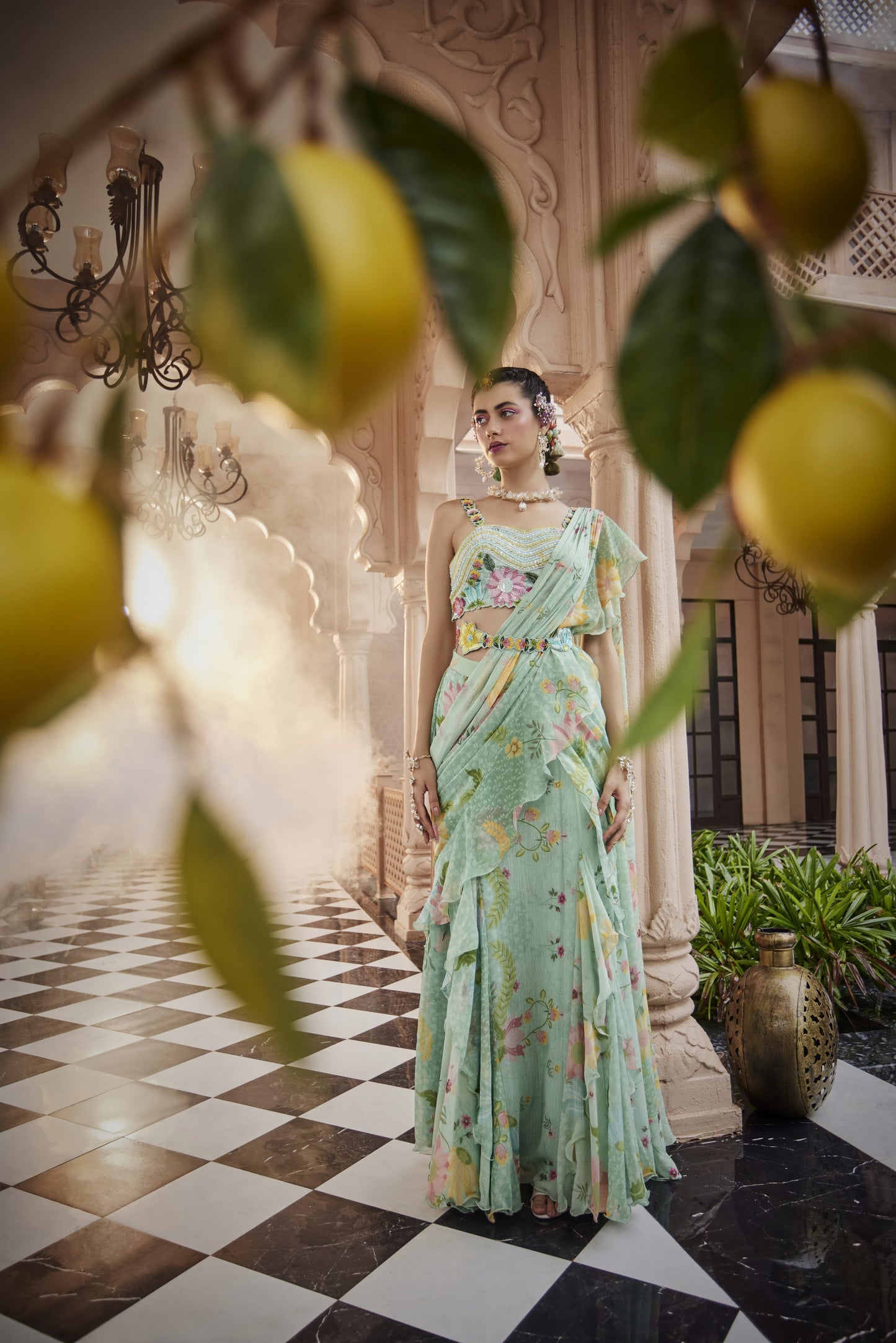 Mint muse Draped Saree