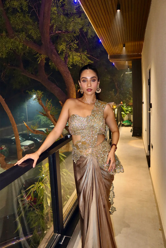 Nihareeka SIngh In Nyx Pre Drapped Saree