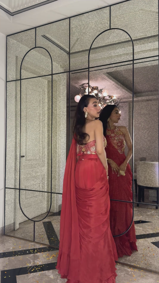 Mehak Jain In Mandira Draped Saree Set