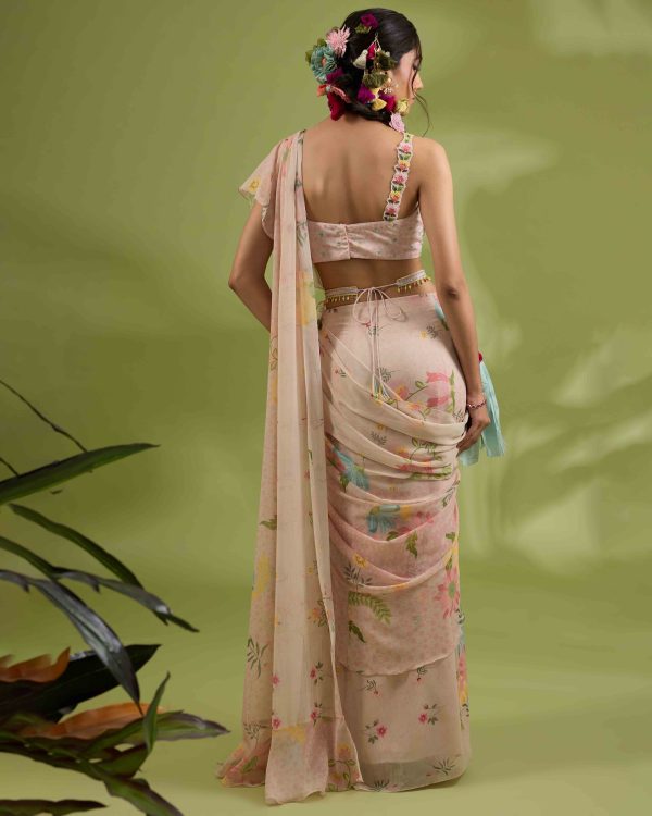 BEIGE MUSE SAREE