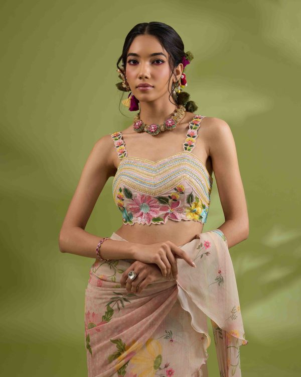 BEIGE MUSE SAREE